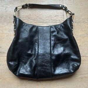 Tory Burch Nico Black Leather Hobo Bag price firm!